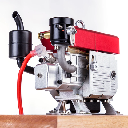 CISON L100単気筒4ストロークエンジンのキャブレターと排気系