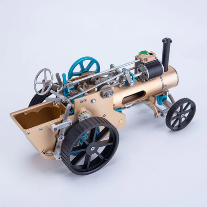 蒸気自動車メタルモデルの後方斜めアングル商品画像