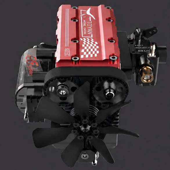 SEMTO ST-NF2／FS-L200AC 7cc 直列2気筒4ストロークエンジン組立キット