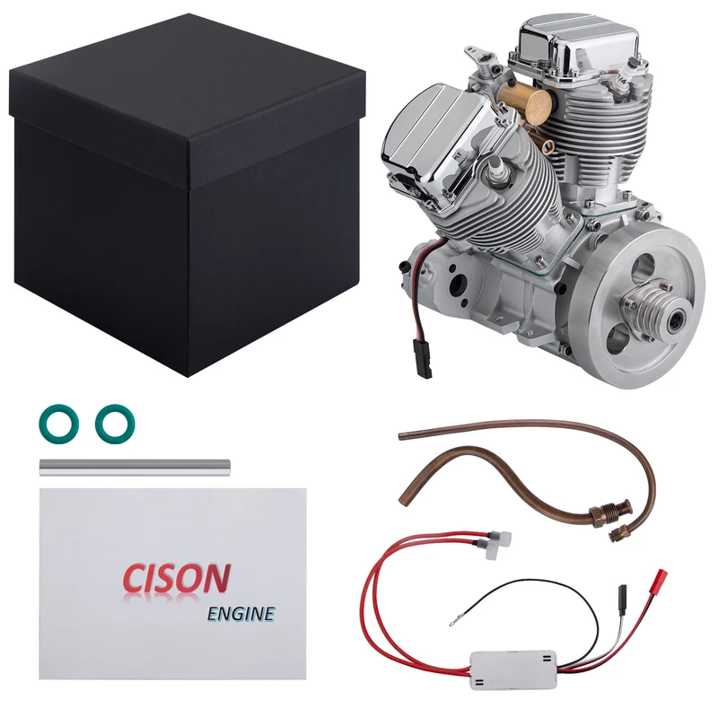 CISON FG-VT9 空冷4ストロークエンジン模型のエキゾースト側