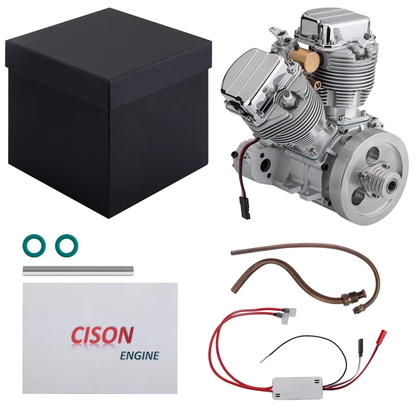 CISON FG-VT9 空冷4ストロークエンジン模型のエキゾースト側