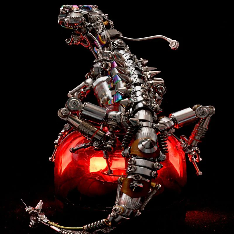 DIY スチームパンク カメレオン メカニカル 3D メタルモデルキット 1000 ピース ハイレベル難易度パズル