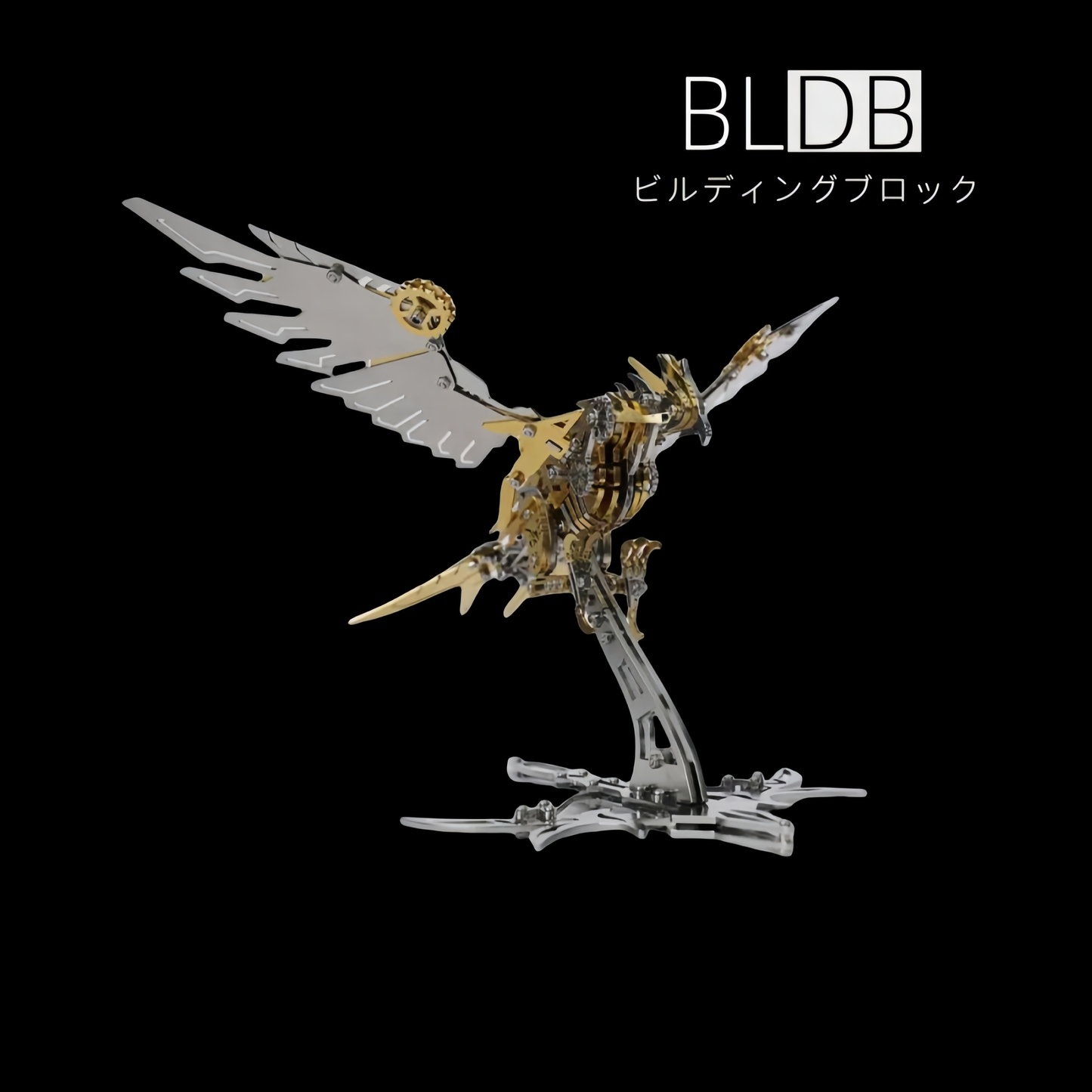BLDB-3D金属製潮流玩具「プレデターホーク」立体メカモデル 組み立て式デスクトップディスプレイ 男性向けギフト