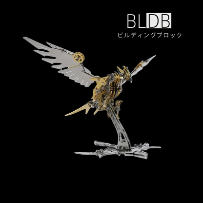 BLDB-3D金属製潮流玩具「プレデターホーク」立体メカモデル 組み立て式デスクトップディスプレイ 男性向けギフト