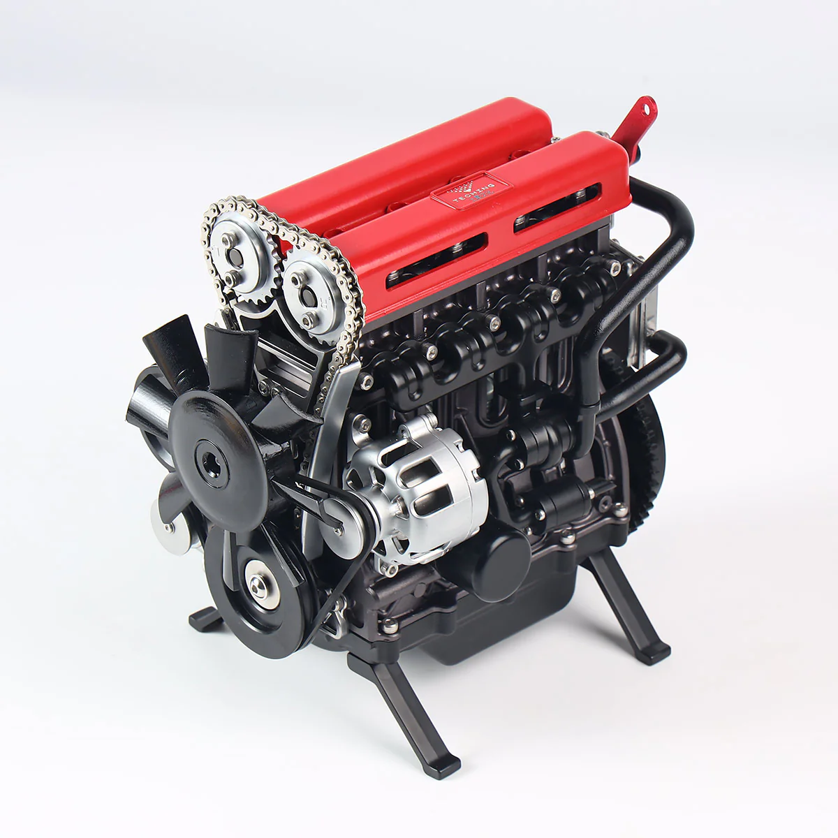 V4金属エンジン模型｜4気筒・可動式組み立てキット – ビルディングブロック