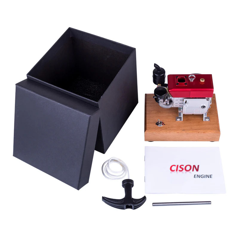 CISON L100エンジン本体・始動ロープ・説明書を含むセット内容