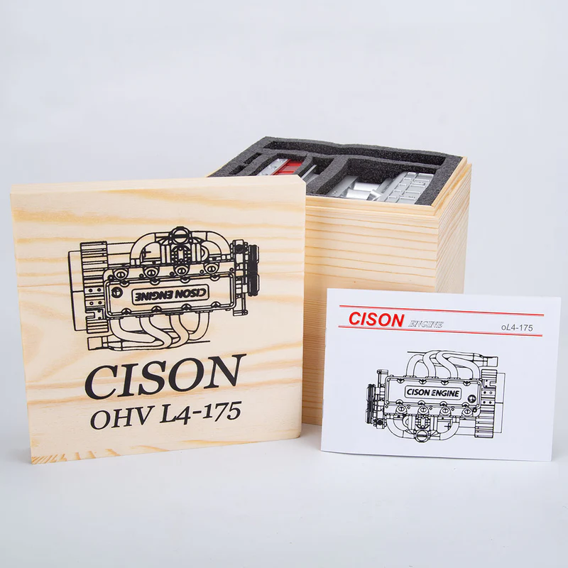 CISON L4-175-OHV 17.5cc 直列4気筒 ガソリンエンジン模型｜4ストローク OHV 水冷式