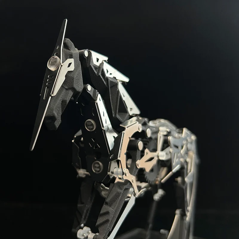 太陽光で走るメカニカルホース 3Dメタルパズルの製品サイズ