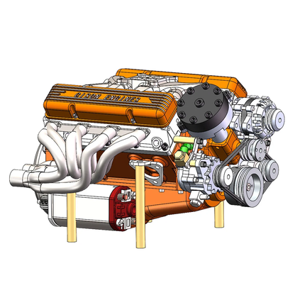 CISON V8-OHV-44 PRO 44cc 1/6スケール V8ガソリンエンジン組立キット｜4ストローク OHV 水冷