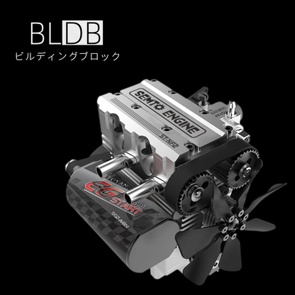 SEMTO ST-NF2／FS-L200AC 7cc 直列2気筒4ストロークエンジン組立キット｜シルバー特別限定版