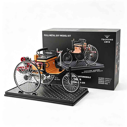 1886年ベンツ・パテント・モトールヴァーゲン3Dメタルモデル パッケージ付き完成品