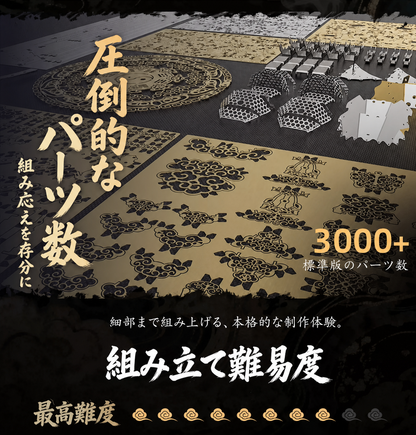 3000点以上の金属パーツと最高難度の組み立てイメージ
