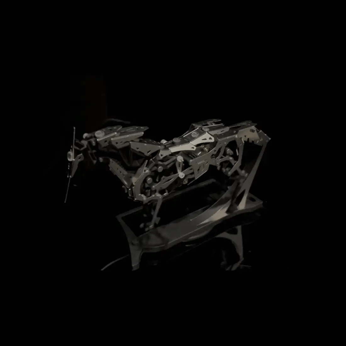 光で動くメカニカルホースの歯車とリンク機構 動作イメージ