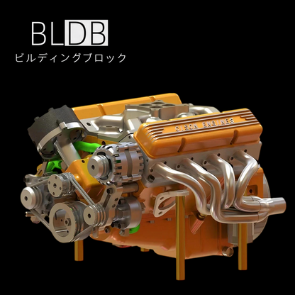 CISON V8-OHV-44 PRO 44cc 1/6スケール V8ガソリンエンジン組立キット｜4ストローク OHV 水冷