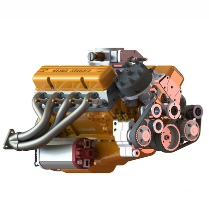 CISON V8-OHV-44 PRO 44cc 1/6スケール V8ガソリンエンジン組立キット｜4ストローク OHV 水冷