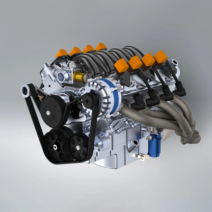 LS-52 V8のMCU点火装置と始動モーター接続部