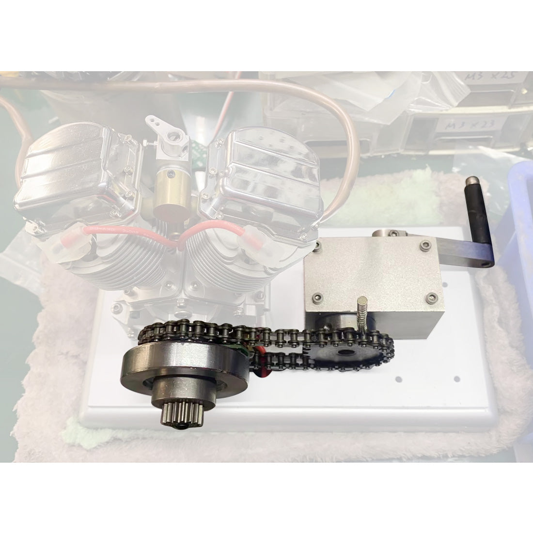 CISON FG-VT157 V2へのキックスターターとチェーン駆動部の装着例