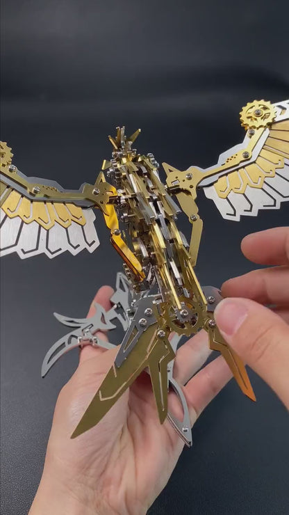 BLDB-3D金属製潮流玩具「プレデターホーク」立体メカモデル 組み立て式デスクトップディスプレイ 男性向けギフト