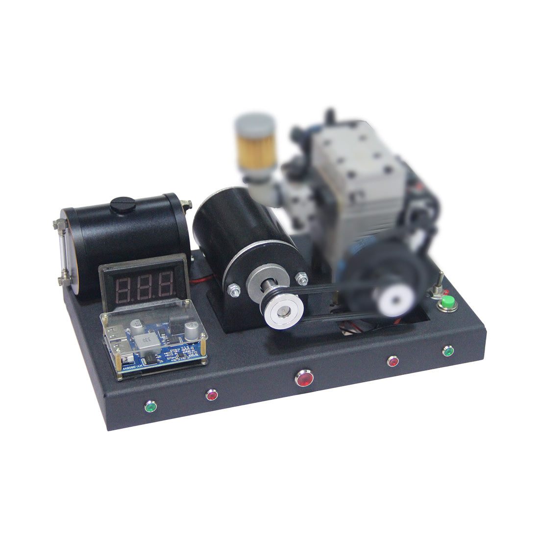 SEMTO ST-NF2エンジンにベルト接続したDC発電機ベース
