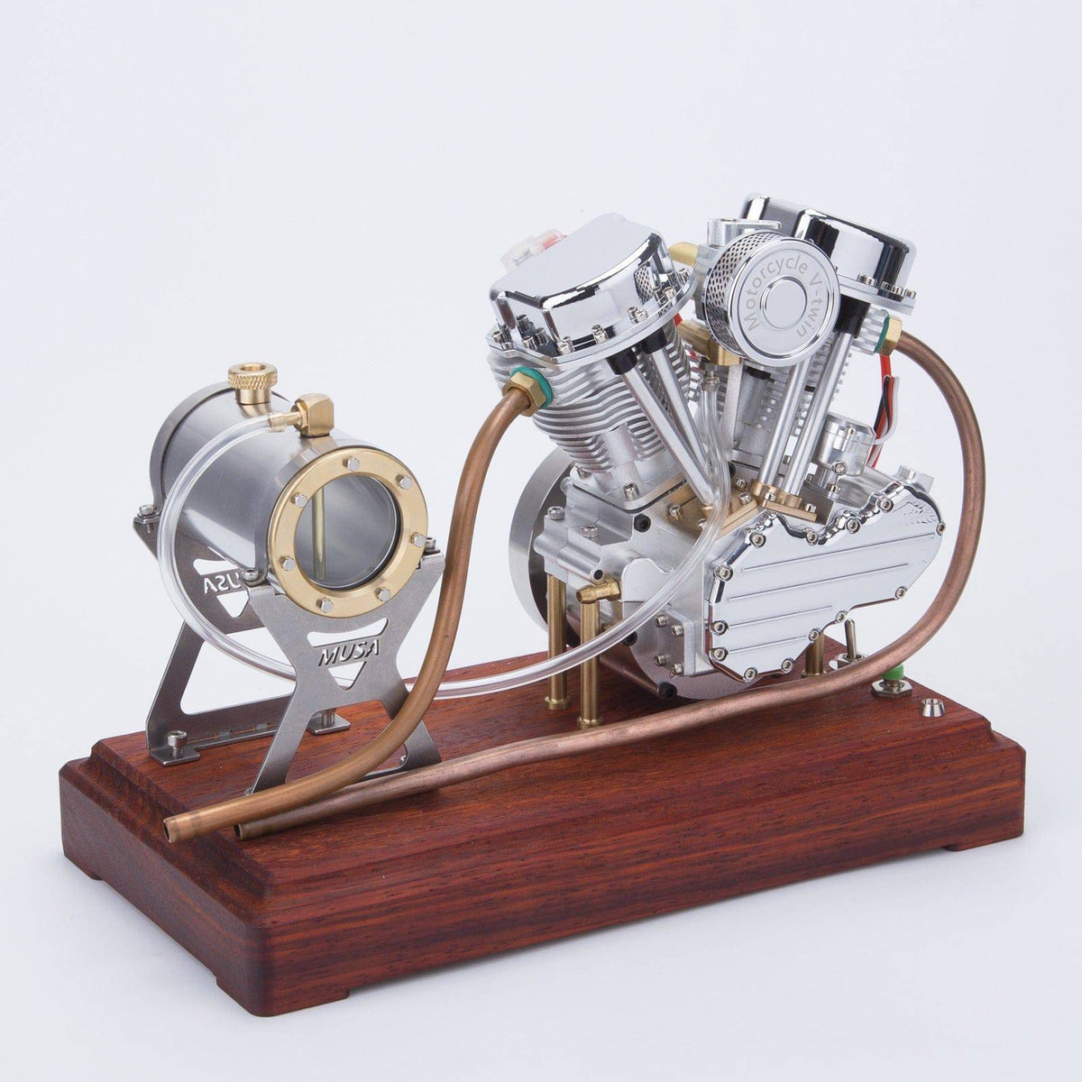 CISON FG-9VTエンジン用木製ベースの側面装着例